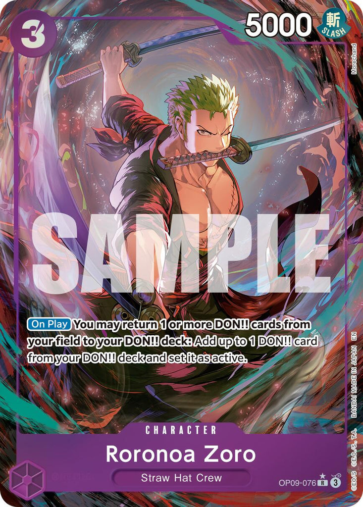 zoro manga rare card Roronoa (OP09-076) (Alternate Art) [Premium Booster -The Best- Vo – Merchant Takapuna Binder Kind:Palms Off - 12 Pocket Stealth card grading Slash Artist One card combo Shaddoll!,