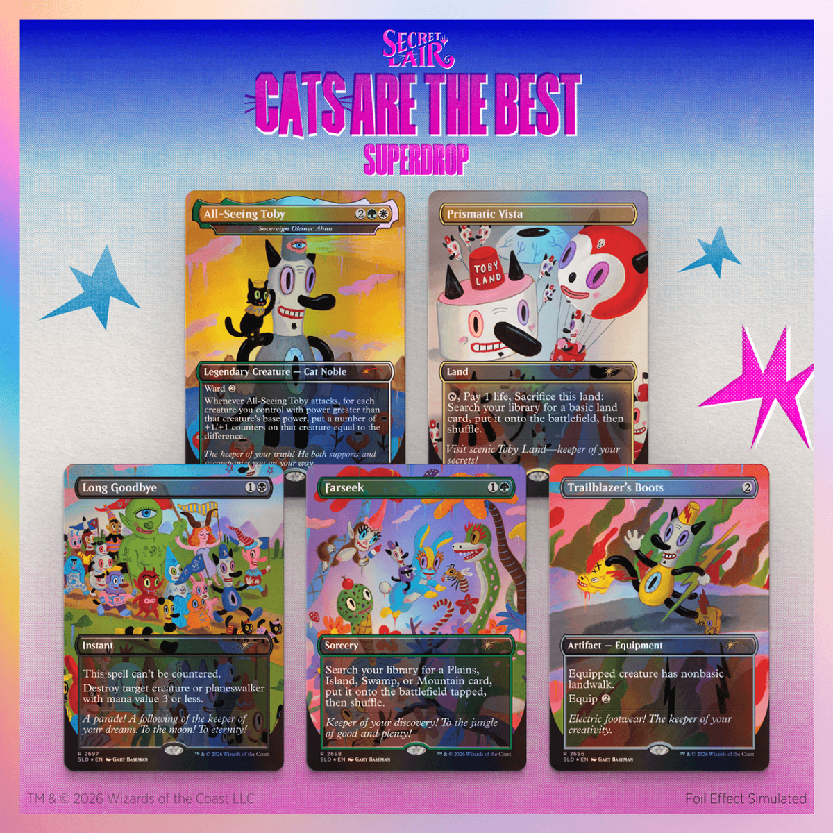 Secret Lair - Toby’s Journey by Gary Baseman Foil Edition