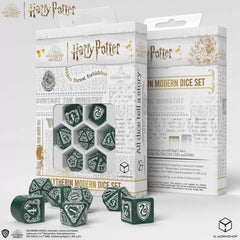 Q Workshop Harry Potter Modern Dice Set - Slytherin - Green Dice Set 7 | Card Merchant Takapuna