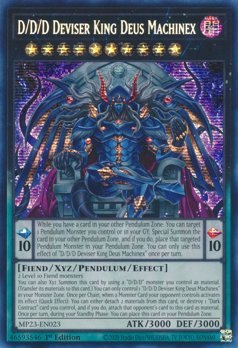 D/D/D Deviser King Deus Machinex [MP23-EN023] Prismatic Secret Rare | Card Merchant Takapuna