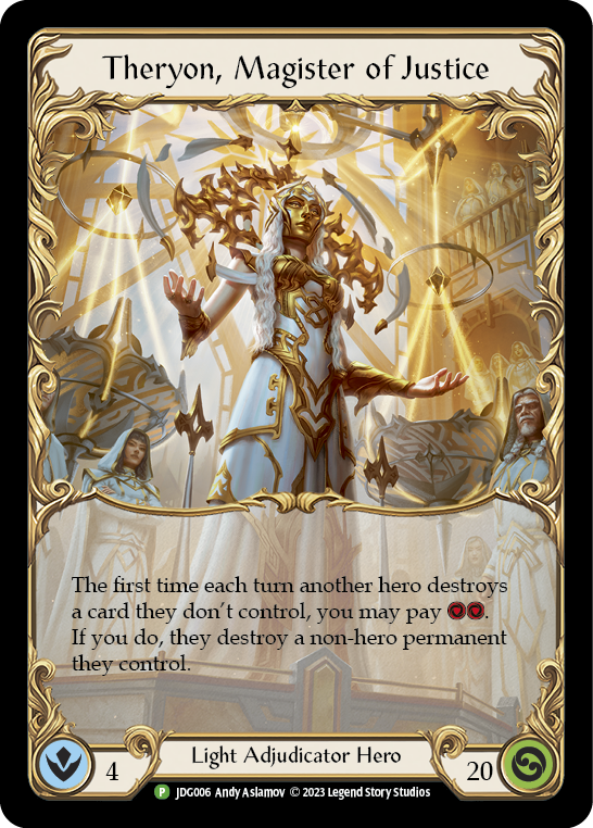 Theryon, Magister of Justice [JDG006] (Promo)  Cold Foil | Card Merchant Takapuna