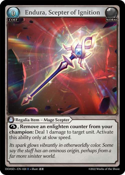 Endura, Scepter of Ignition (020) [Dawn of Ashes: Starter Decks] | Card Merchant Takapuna