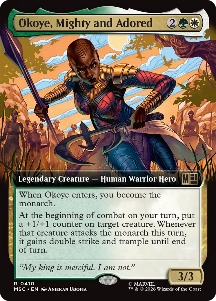 Okoye, Mighty and Adored (Extended Art) [Marvel Super Heroes Commander] | Card Merchant Takapuna