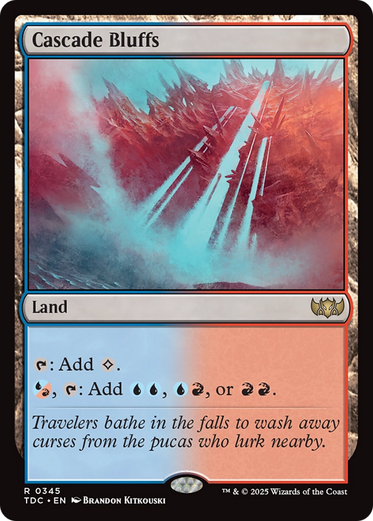 Cascade Bluffs [Tarkir: Dragonstorm Commander] | Card Merchant Takapuna