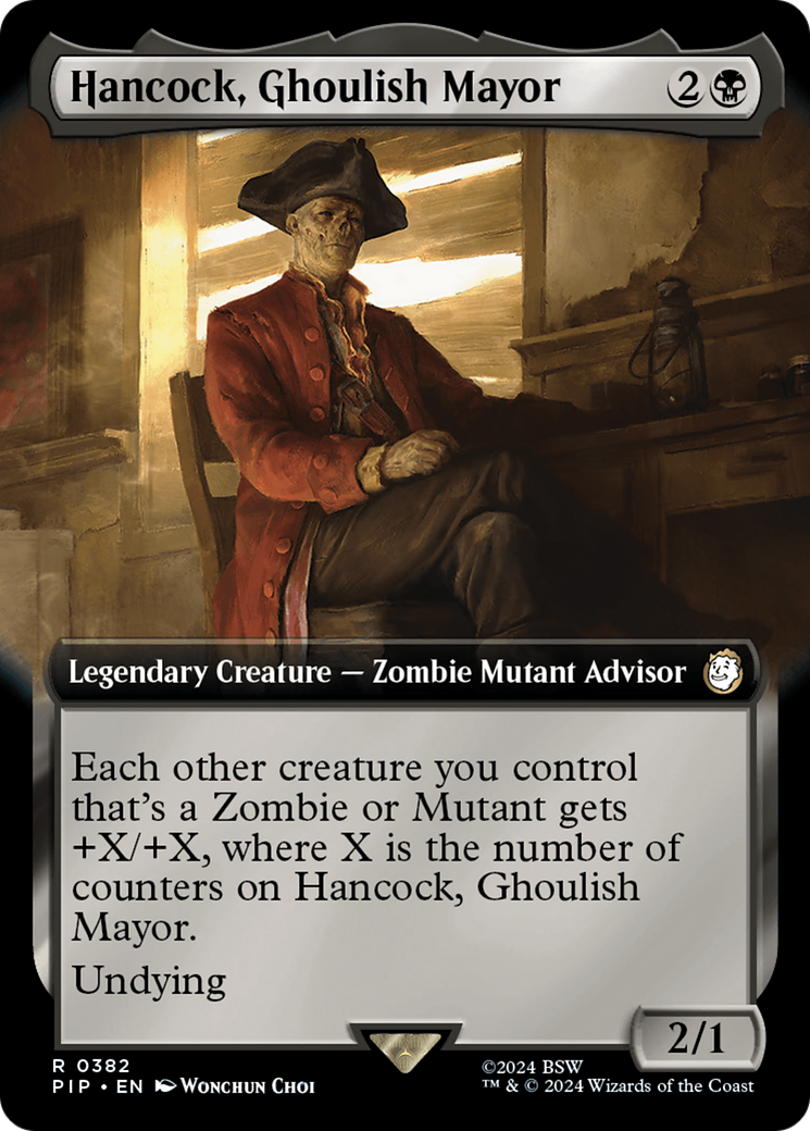 Hancock, Ghoulish Mayor (Extended Art) [Fallout] | Card Merchant Takapuna