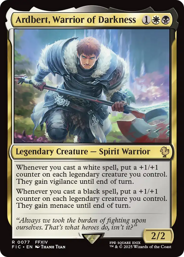 Ardbert, Warrior of Darkness [FINAL FANTASY Commander] | Card Merchant Takapuna