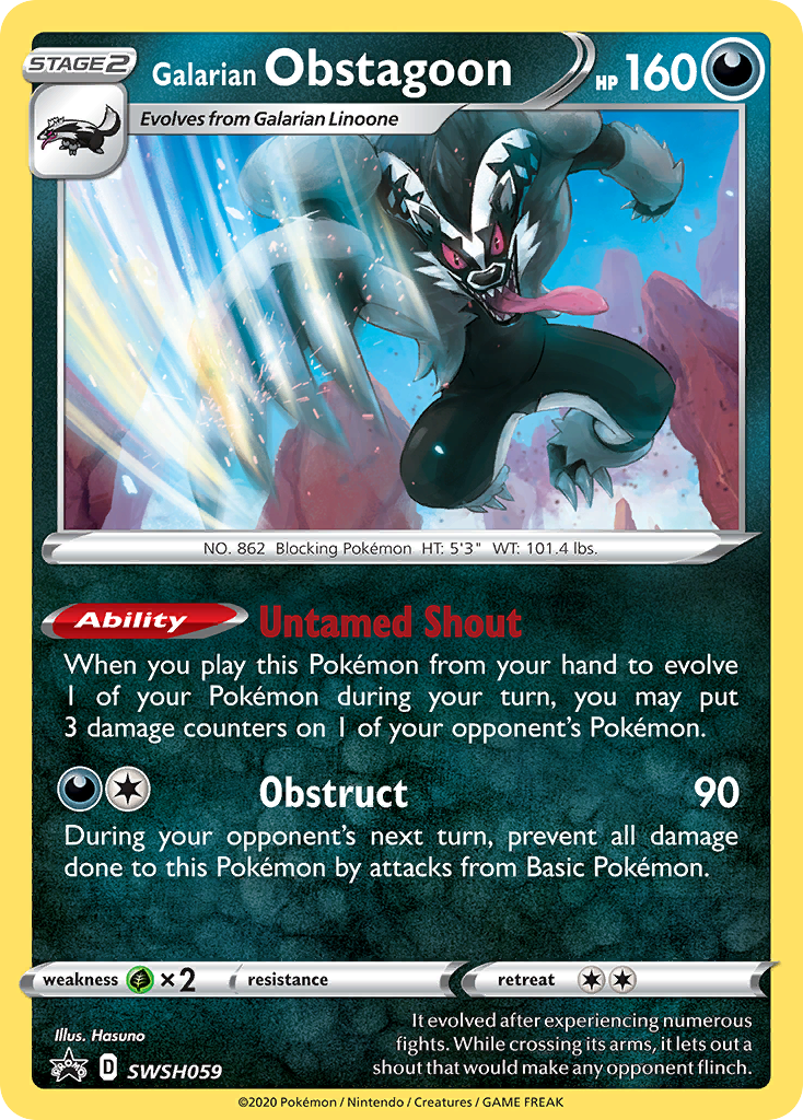 Galarian Obstagoon (SWSH059) [Sword & Shield: Black Star Promos] | Card Merchant Takapuna