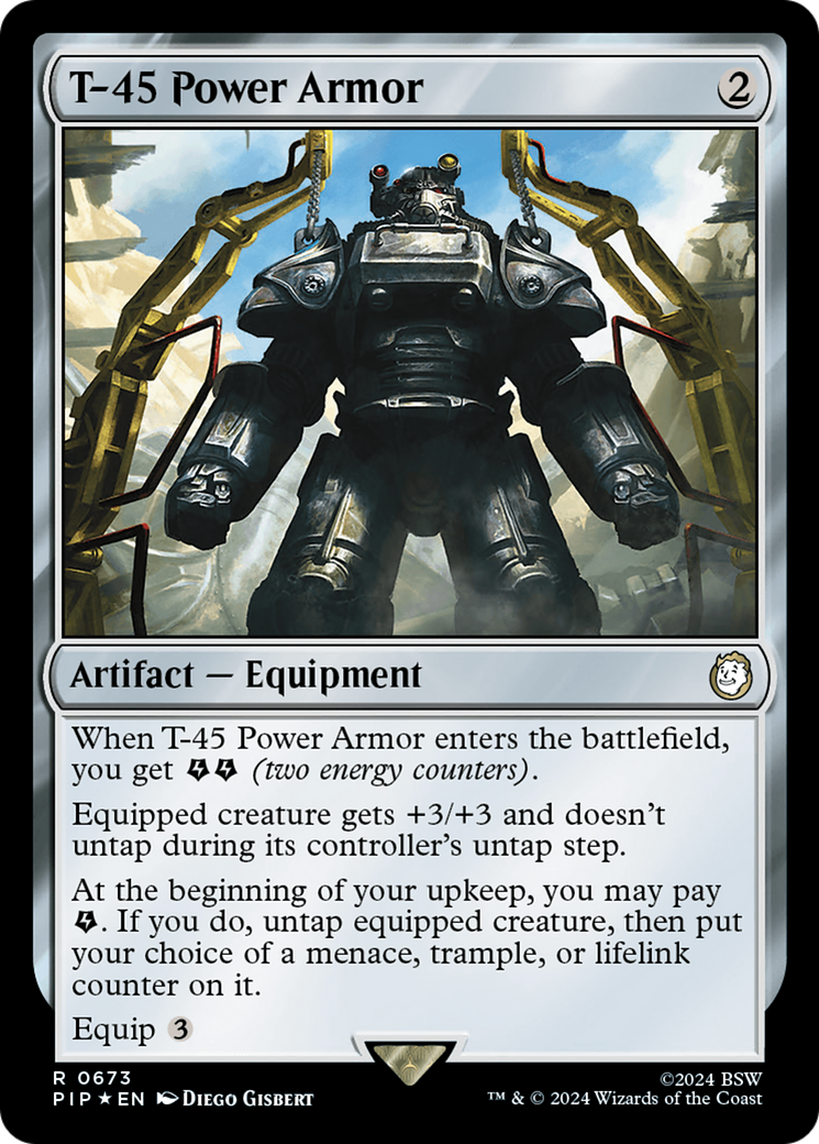 T-45 Power Armor (Surge Foil) [Fallout] | Card Merchant Takapuna