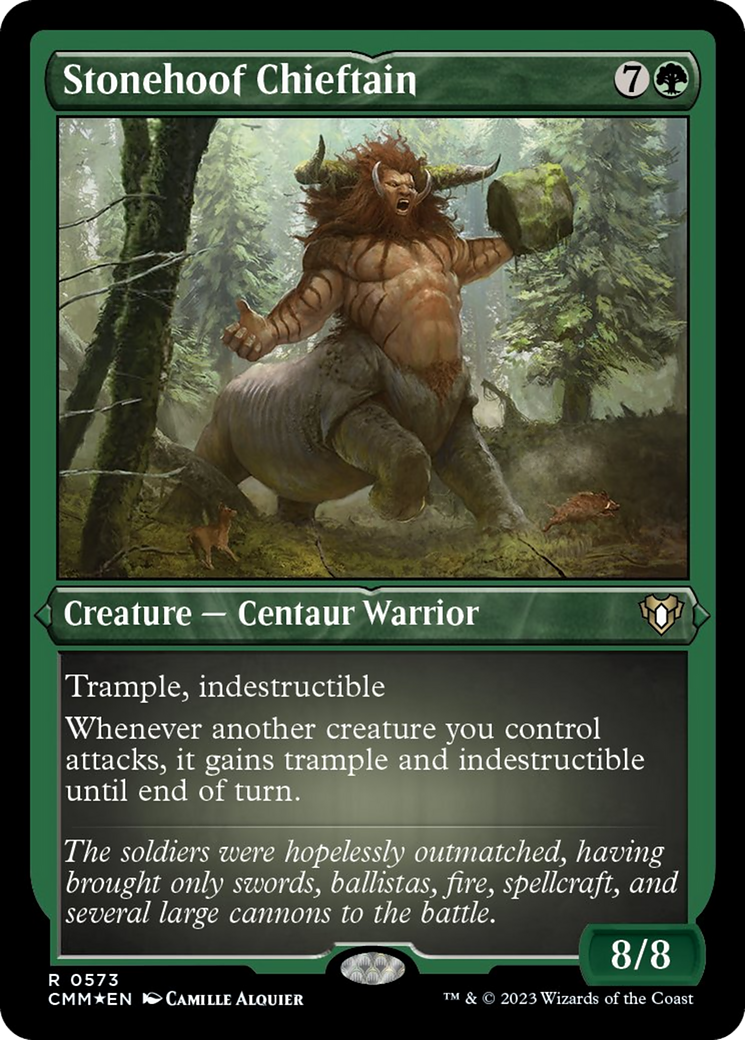 Stonehoof Chieftain (Foil Etched) [Commander Masters] | Card Merchant Takapuna