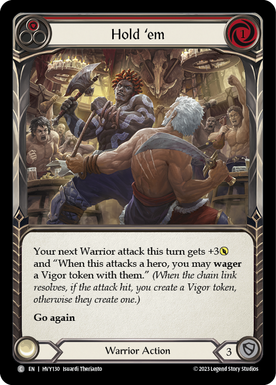 Hold 'em (Red) [HVY130] (Heavy Hitters)  Rainbow Foil | Card Merchant Takapuna