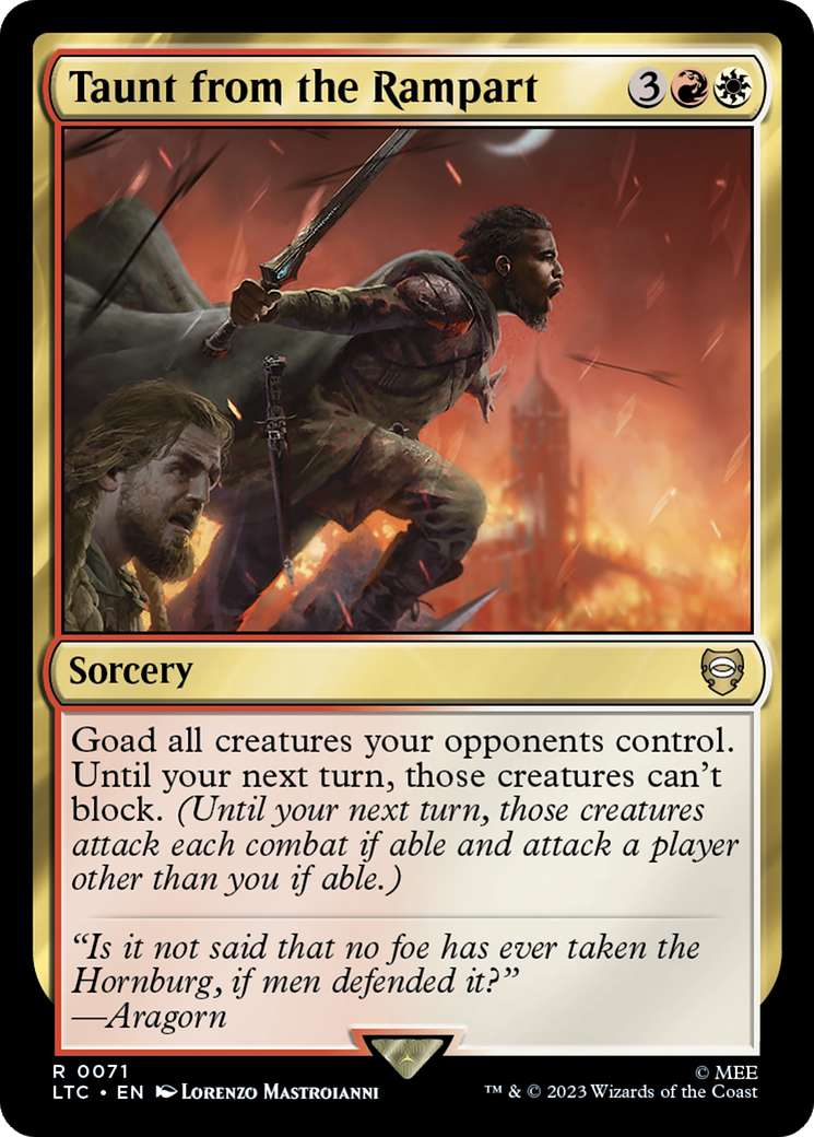 Taunt from the Rampart [The Lord of the Rings: Tales of Middle-Earth Commander] | Card Merchant Takapuna