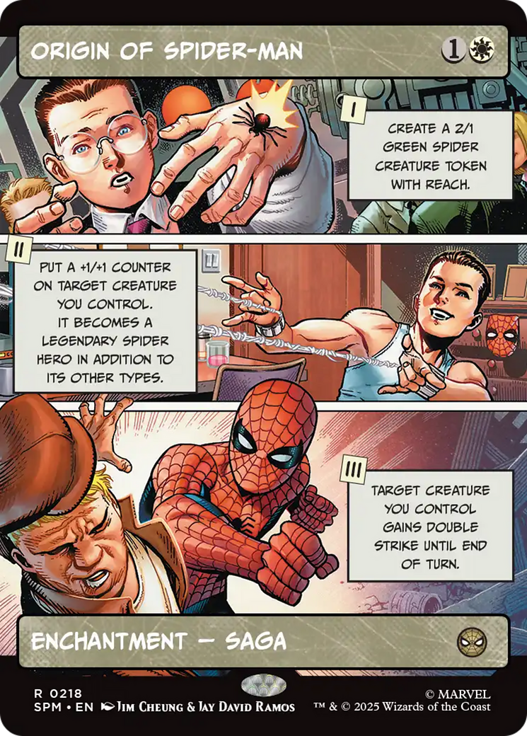 Origin of Spider-Man (Borderless) [Marvel's Spider-Man] | Card Merchant Takapuna