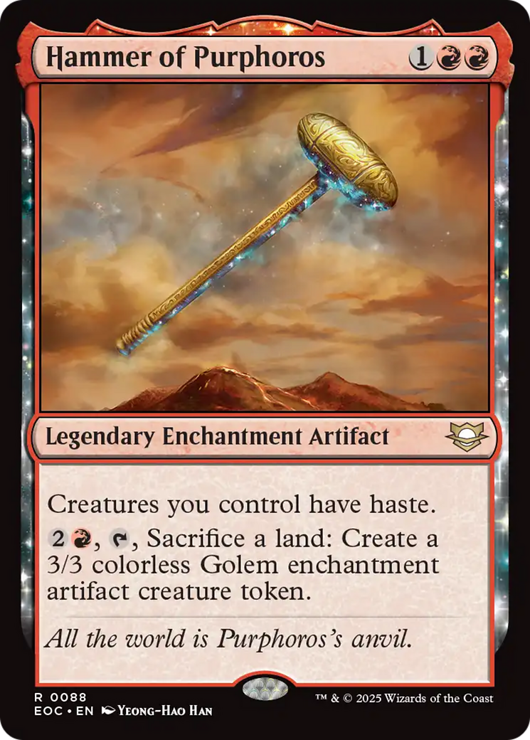 Hammer of Purphoros [Edge of Eternities Commander] | Card Merchant Takapuna