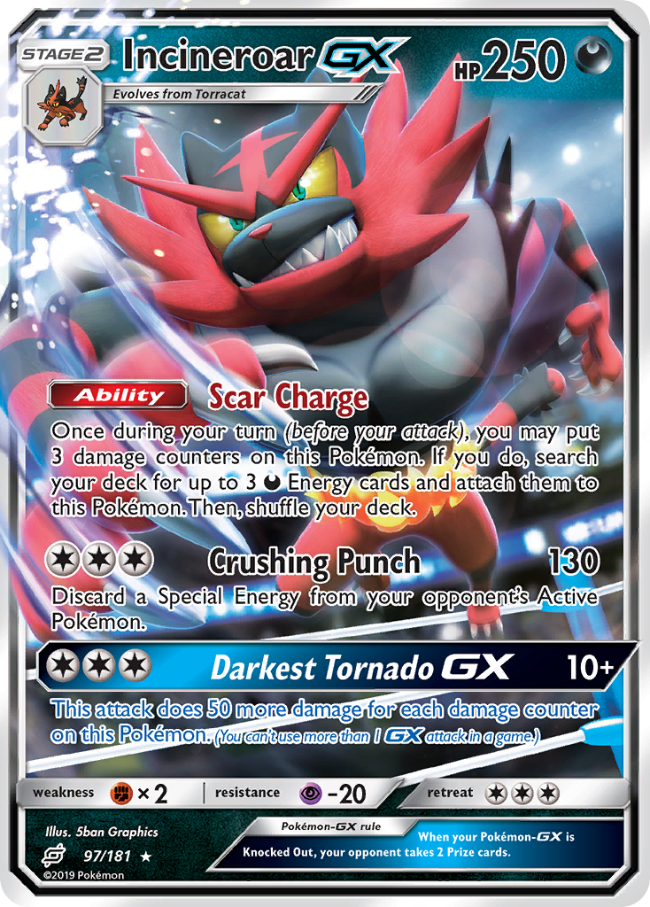 Incineroar GX (97/181) [Sun & Moon: Team Up] | Card Merchant Takapuna