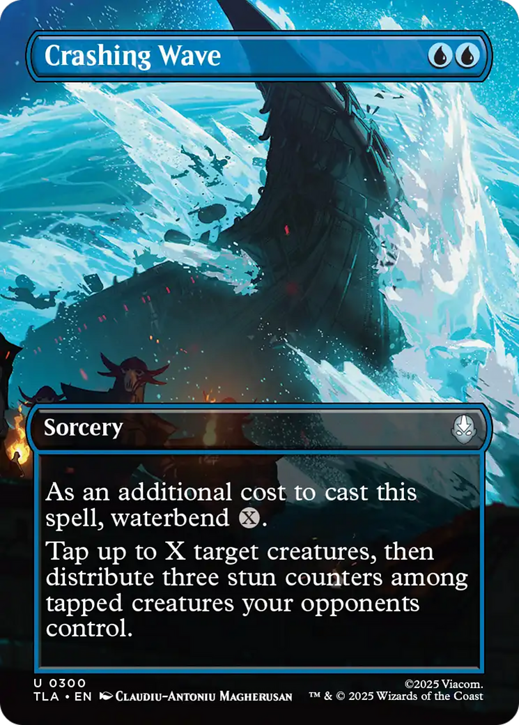 Crashing Wave (Borderless) [Avatar: The Last Airbender] | Card Merchant Takapuna