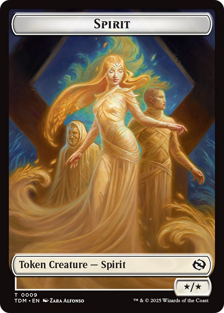 Spirit (0008) // Spirit (0009) Double-Sided Token [Tarkir: Dragonstorm Tokens] | Card Merchant Takapuna
