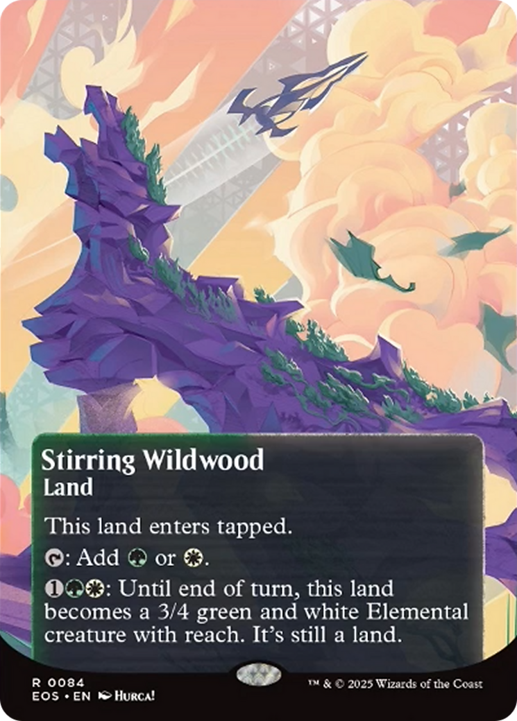 Stirring Wildwood (0084) (Borderless) [Edge of Eternities: Stellar Sights] | Card Merchant Takapuna