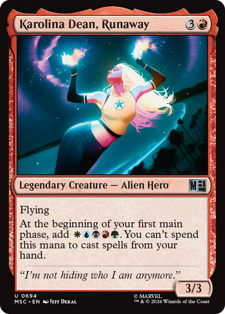 Karolina Dean, Runaway [Marvel Super Heroes Commander] | Card Merchant Takapuna