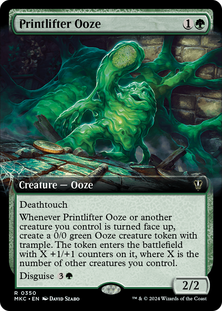 Printlifter Ooze (Extended Art) [Murders at Karlov Manor Commander] | Card Merchant Takapuna