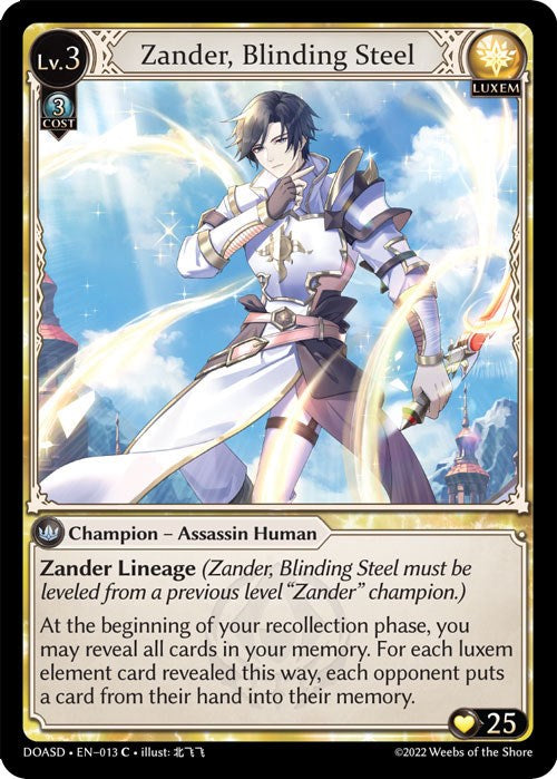 Zander, Blinding Steel (013) [Dawn of Ashes: Starter Decks] | Card Merchant Takapuna