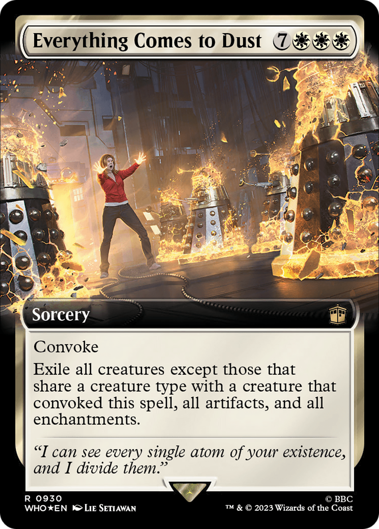 Everything Comes to Dust (Extended Art) (Surge Foil) [Doctor Who] | Card Merchant Takapuna