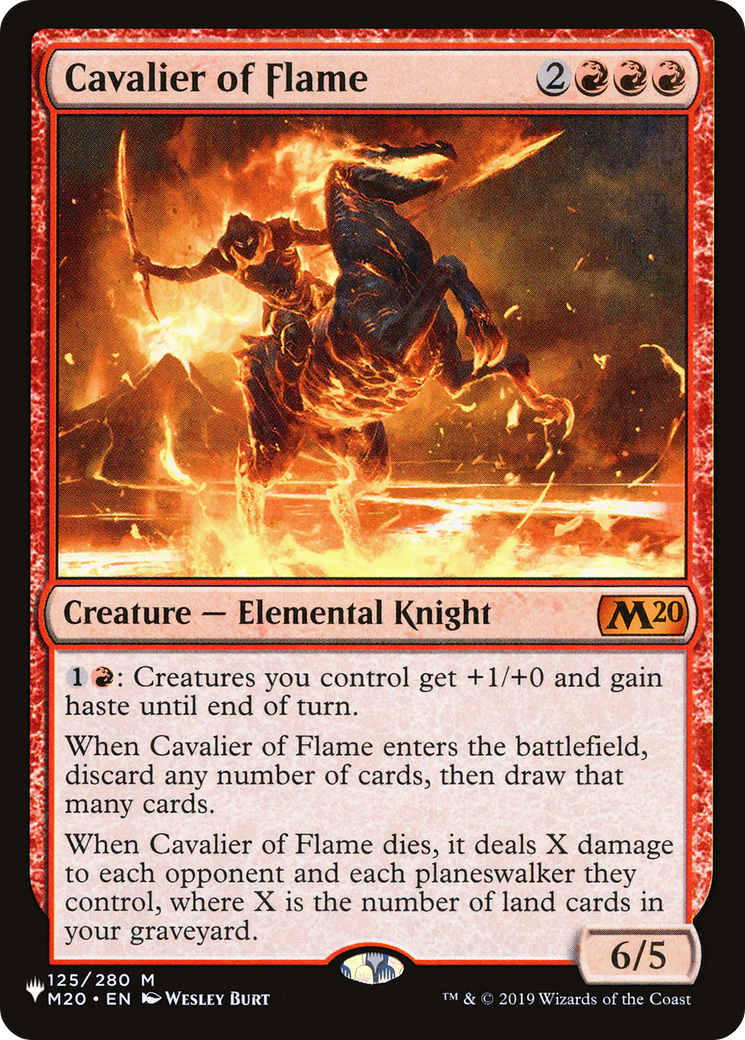 Cavalier of Flame [The List] | Card Merchant Takapuna