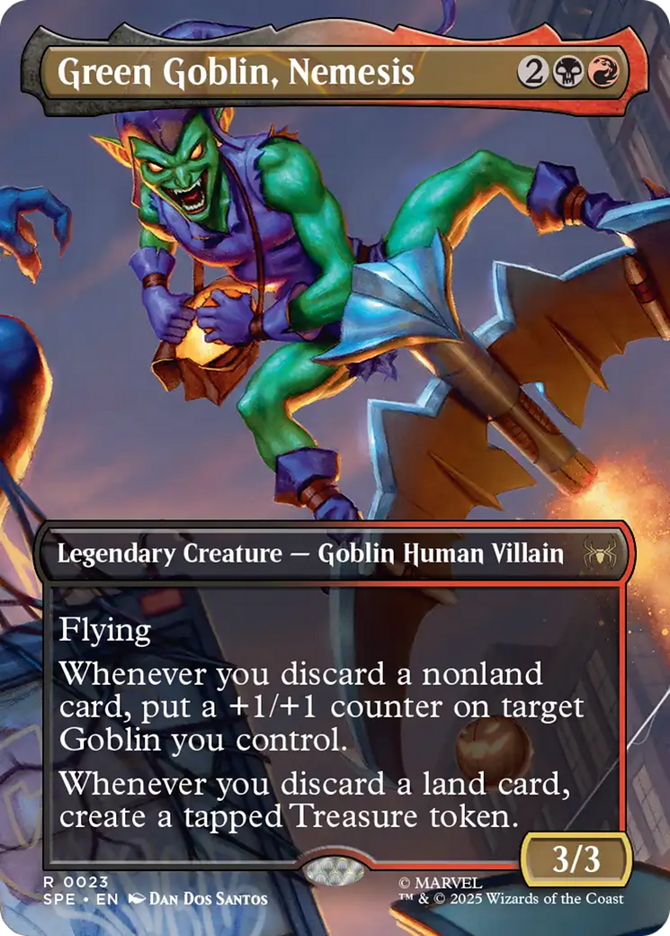Green Goblin, Nemesis (Borderless) [Marvel's Spider-Man: Eternal-Legal] | Card Merchant Takapuna