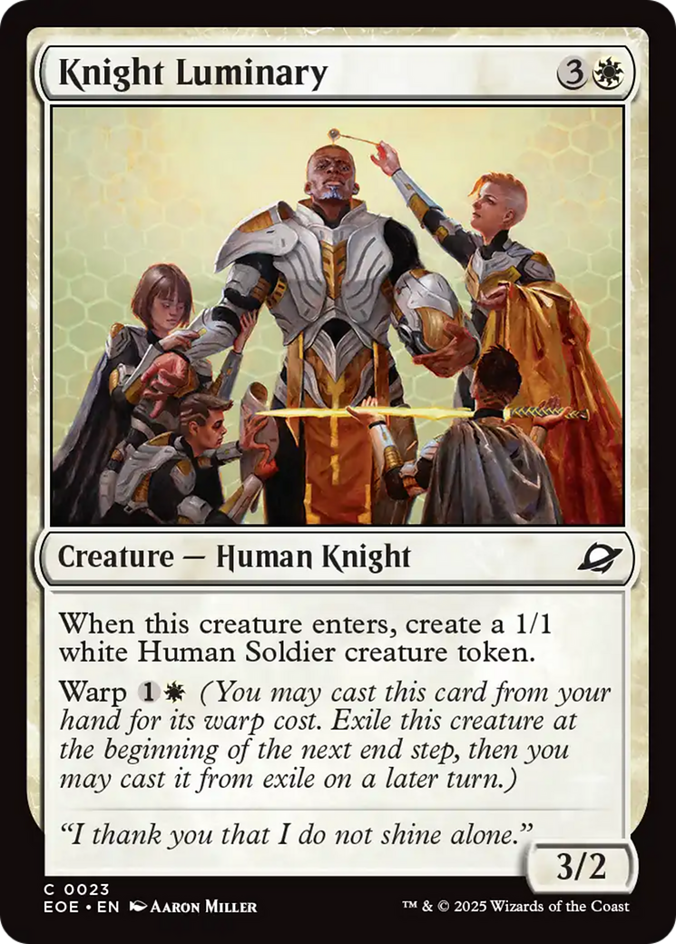 Knight Luminary [Edge of Eternities] | Card Merchant Takapuna