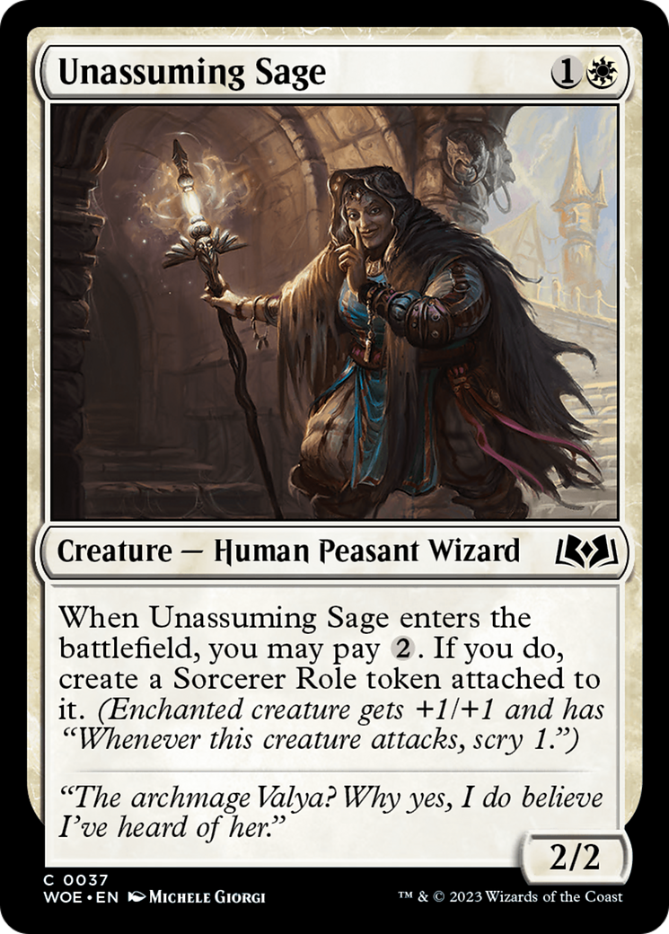 Unassuming Sage [Wilds of Eldraine] | Card Merchant Takapuna