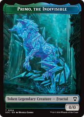 Primo, The Indivisble // Treasure Double-Sided Token [Secrets of Strixhaven Commander Tokens] | Card Merchant Takapuna