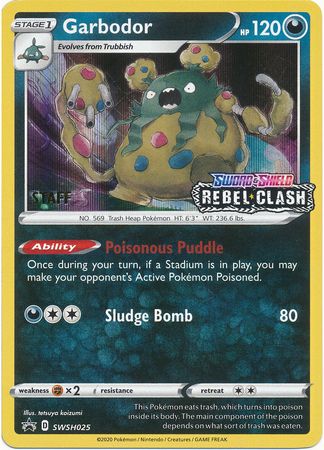 Garbodor (SWSH025) (Staff Prerelease Promo) [Sword & Shield: Black Star Promos] | Card Merchant Takapuna