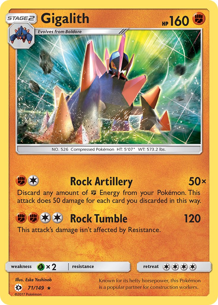 Gigalith (71/149) (Cosmos Holo) (Blister Exclusive) [Sun & Moon: Base Set] | Card Merchant Takapuna