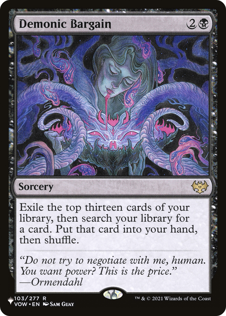 Demonic Bargain [The List] | Card Merchant Takapuna