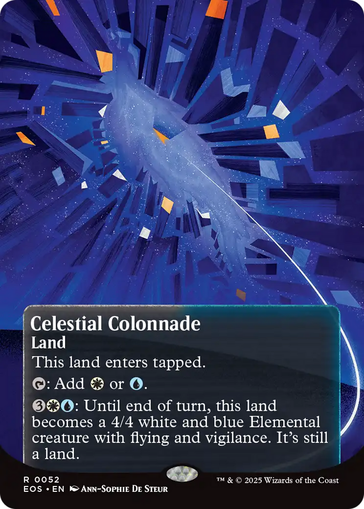 Celestial Colonnade (0052) (Borderless) [Edge of Eternities: Stellar Sights] | Card Merchant Takapuna