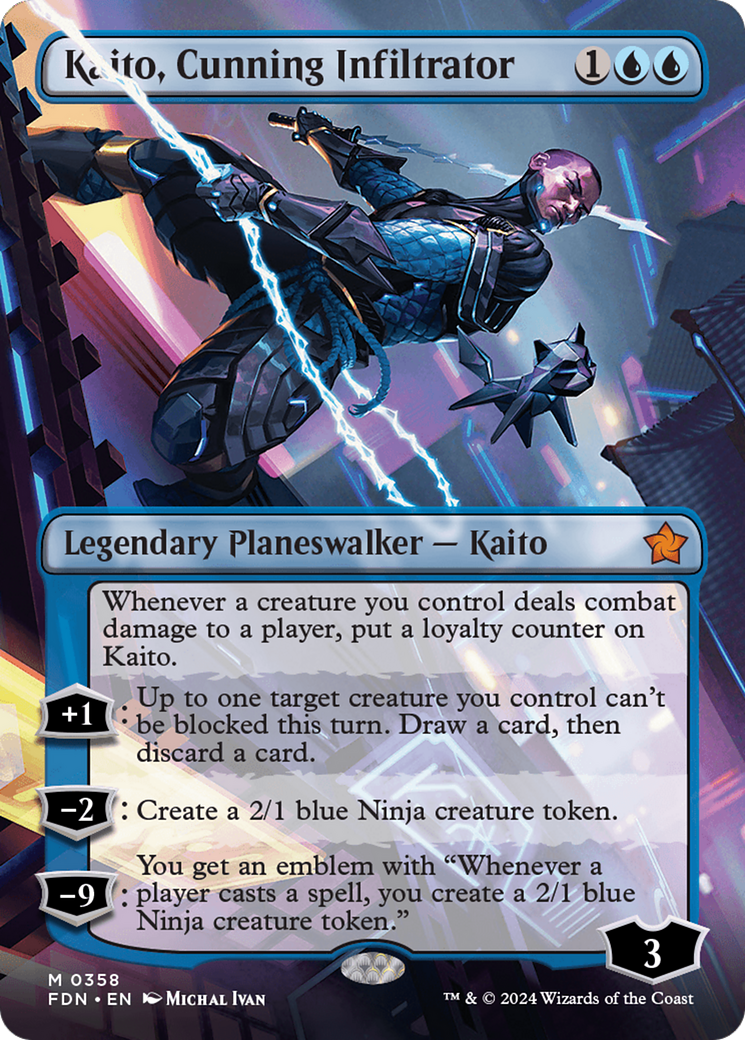 Kaito, Cunning Infiltrator (Borderless) [Foundations] | Card Merchant Takapuna