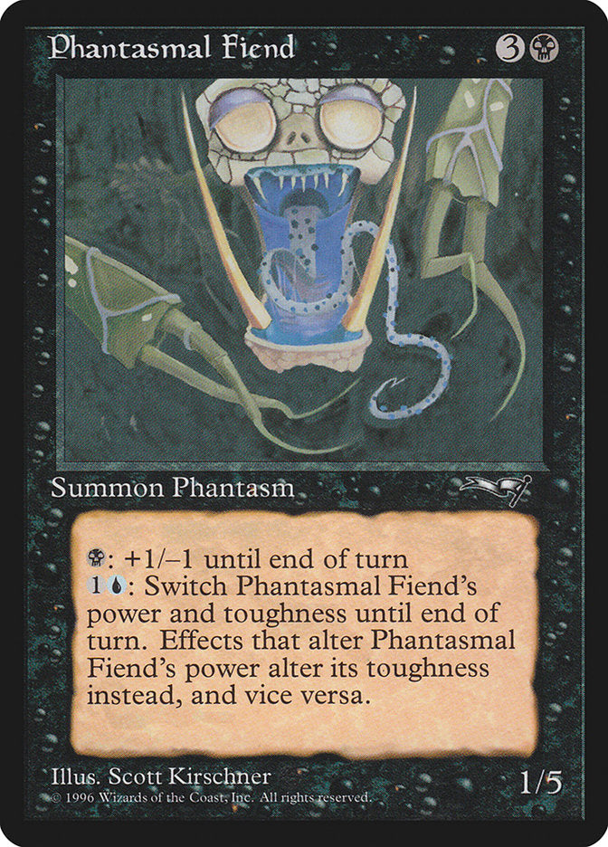 Phantasmal Fiend (Dark Green Background) [Alliances] | Card Merchant Takapuna