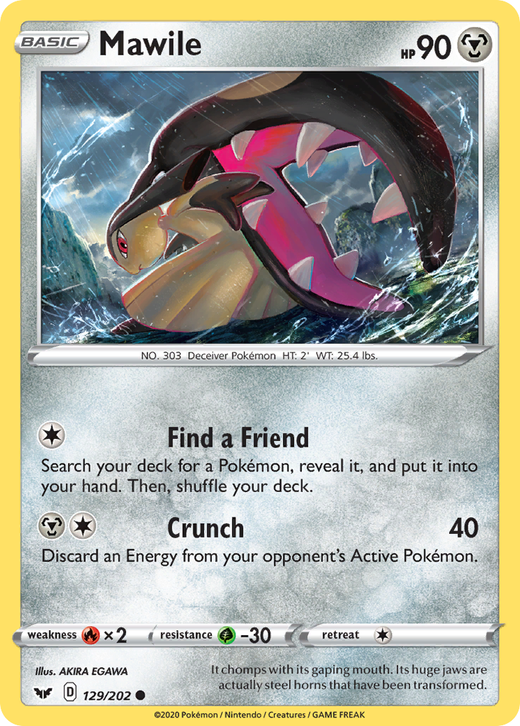 Mawile (129/202) [Sword & Shield: Base Set] | Card Merchant Takapuna