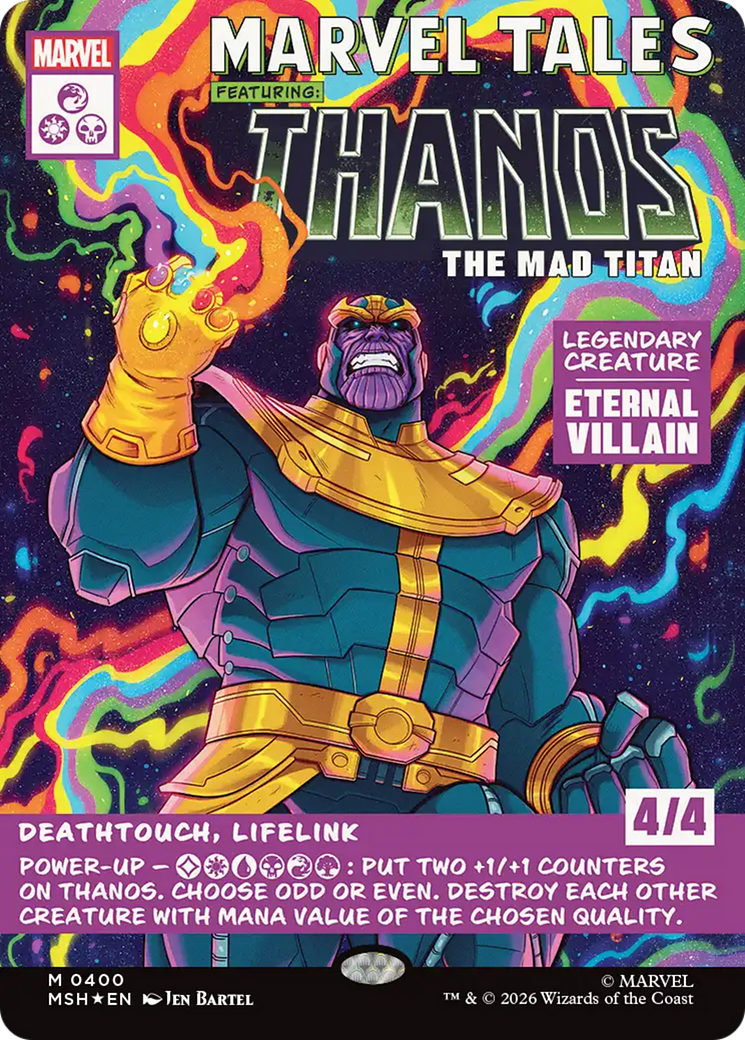 Thanos, The Mad Titan (Borderless) (0400) [Marvel Super Heroes] | Card Merchant Takapuna