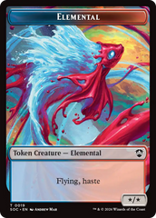 Elemental (0019) // Copy Double-Sided Token [Secrets of Strixhaven Commander Tokens] | Card Merchant Takapuna