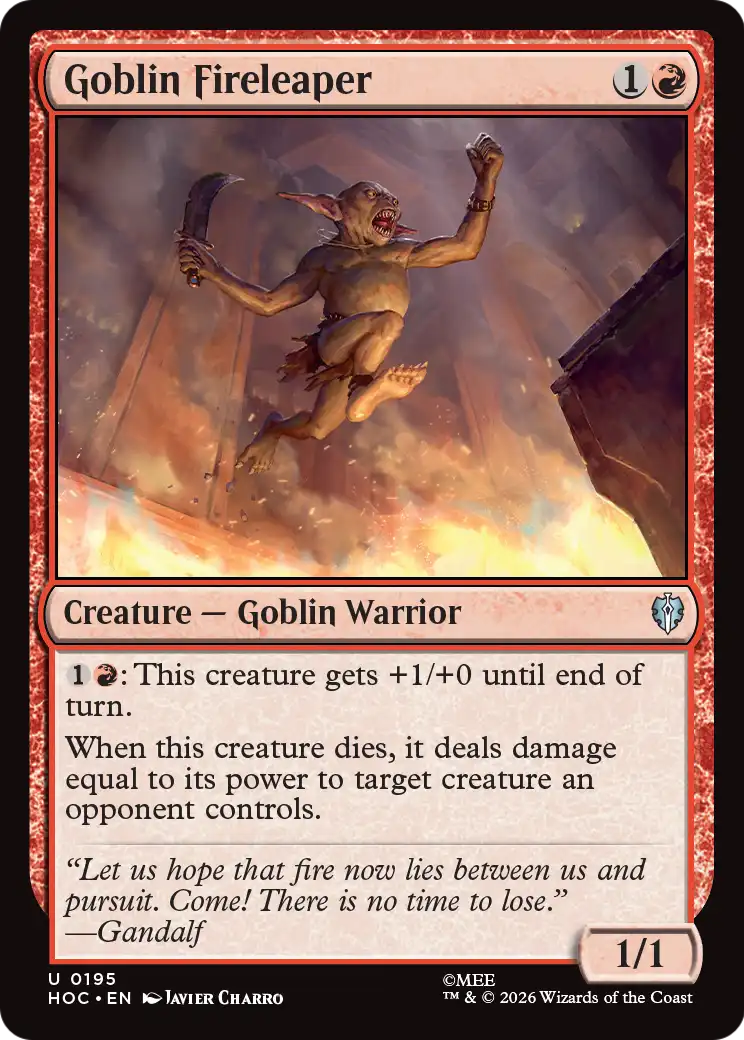 Goblin Fireleaper [The Hobbit: Eternal-Legal] | Card Merchant Takapuna