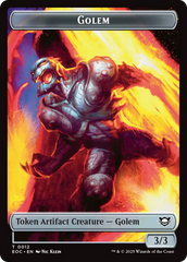 Bird // Golem (0012) Double-Sided Token [Edge of Eternities Commander Tokens] | Card Merchant Takapuna