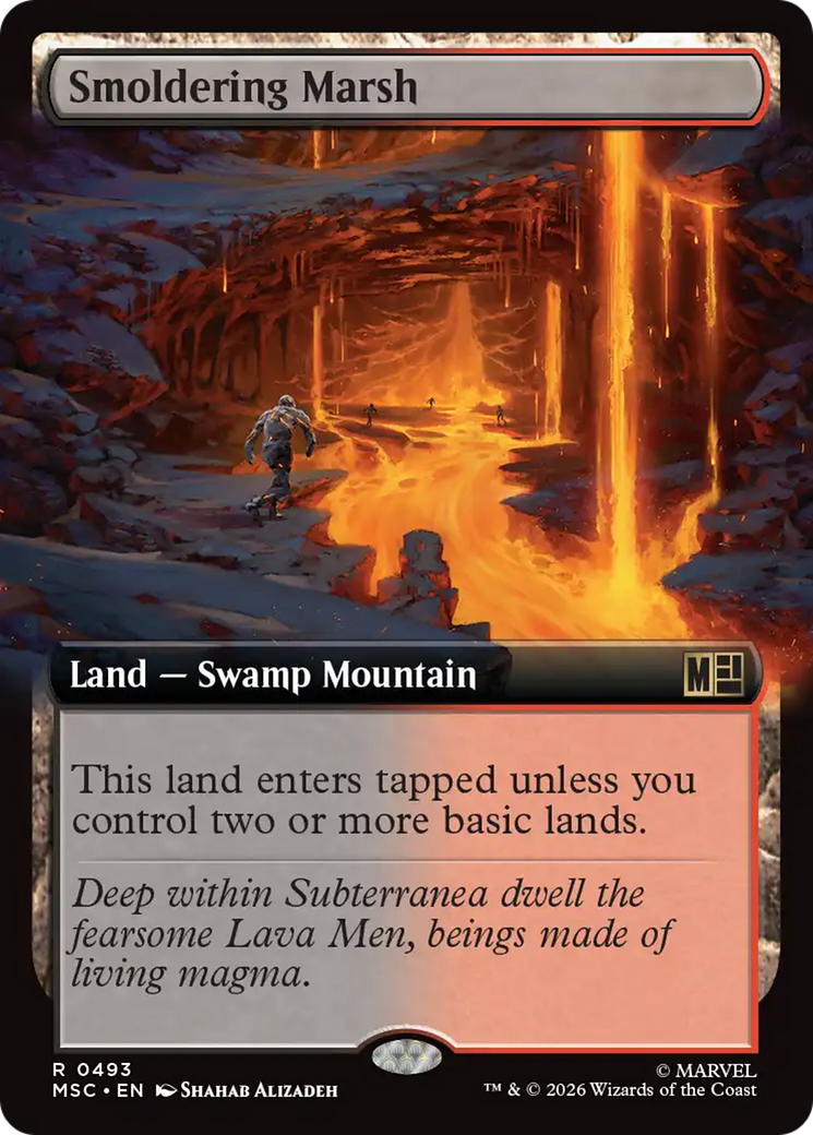 Smoldering Marsh (Extended Art) [Marvel Super Heroes Commander] | Card Merchant Takapuna