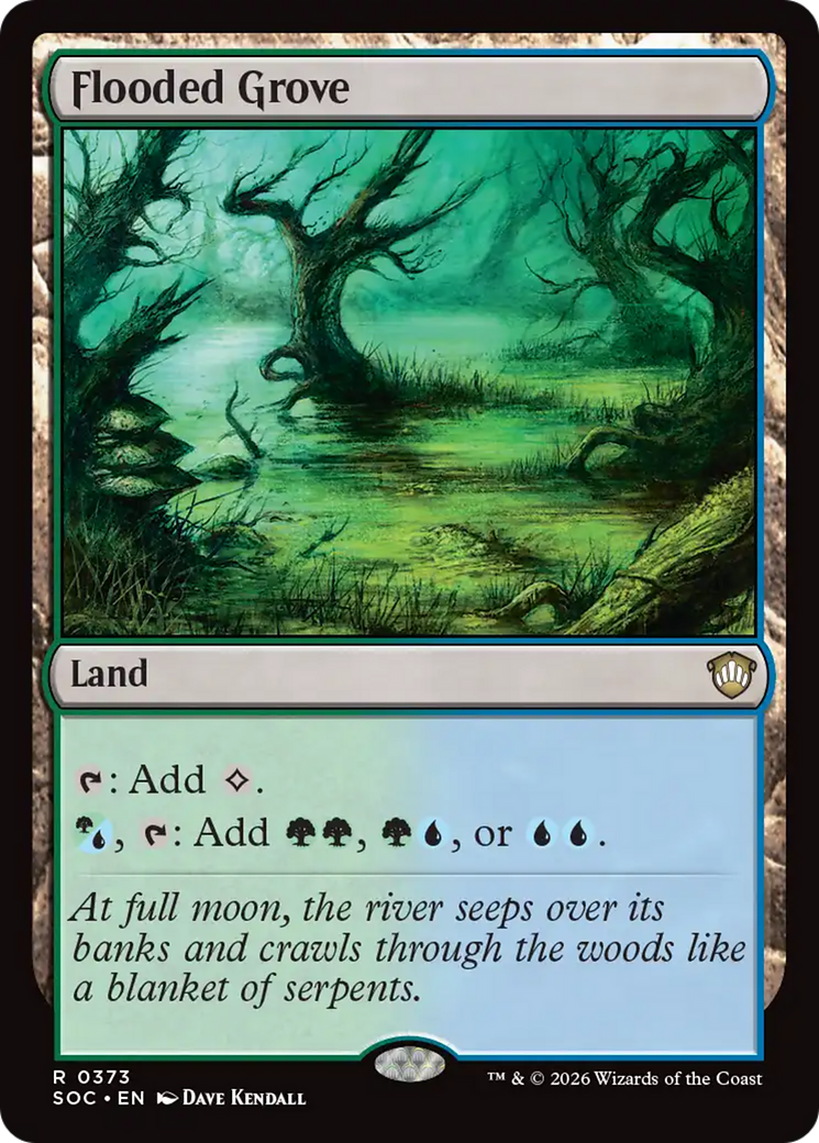 Flooded Grove [Secrets of Strixhaven Commander] | Card Merchant Takapuna