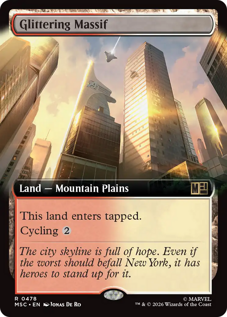 Glittering Massif (Extended Art) [Marvel Super Heroes Commander] | Card Merchant Takapuna