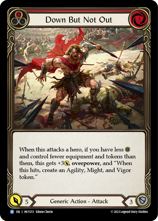 Down But Not Out (Red) [HVY213] (Heavy Hitters)  Rainbow Foil | Card Merchant Takapuna