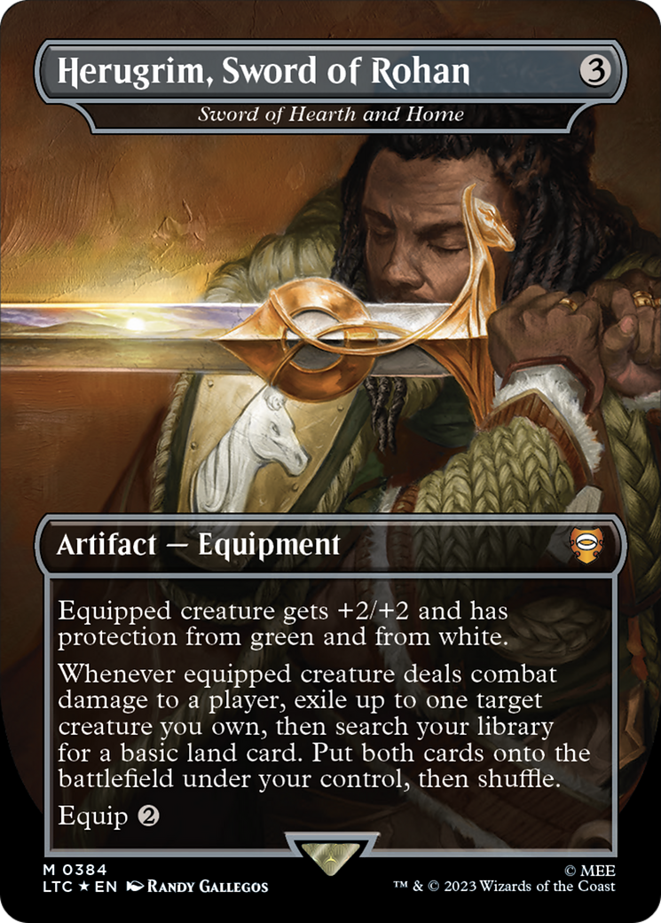 Herugrim, Sword of Rohan - Sword of Hearth and Home (Surge Foil Realms and Relics) [The Lord of the Rings: Tales of Middle-Earth Commander] | Card Merchant Takapuna