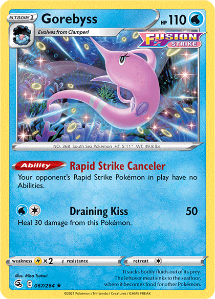 Gorebyss (067/264) [Sword & Shield: Fusion Strike] | Card Merchant Takapuna