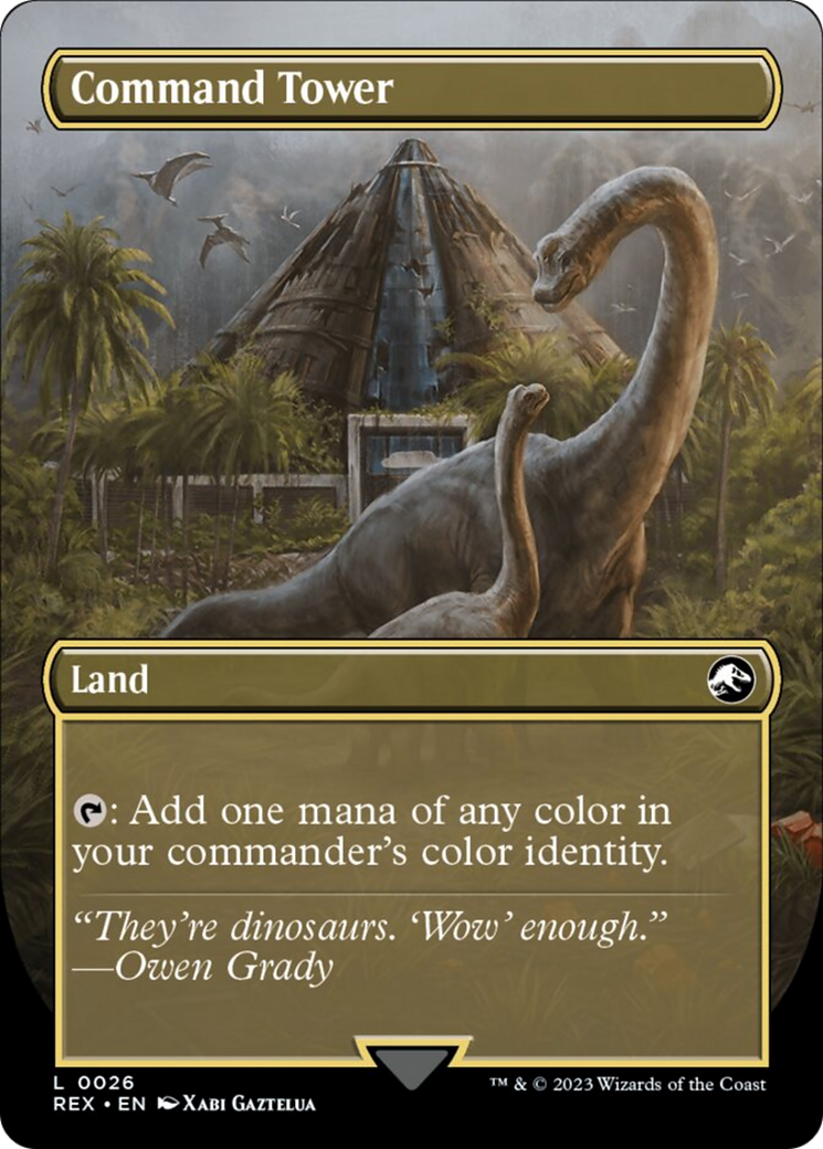 Command Tower // Command Tower (Borderless) [Jurassic World Collection] | Card Merchant Takapuna