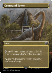 Command Tower // Command Tower (Borderless) [Jurassic World Collection] | Card Merchant Takapuna