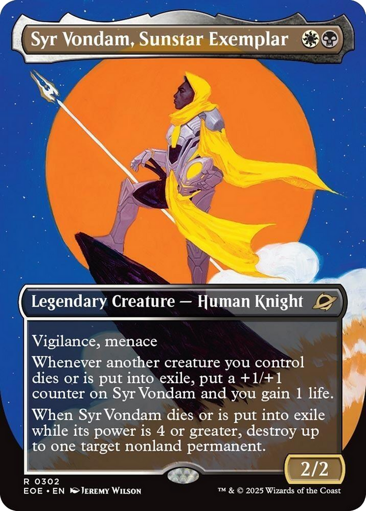 Syr Vondam, Sunstar Exemplar (Borderless) [Edge of Eternities] | Card Merchant Takapuna